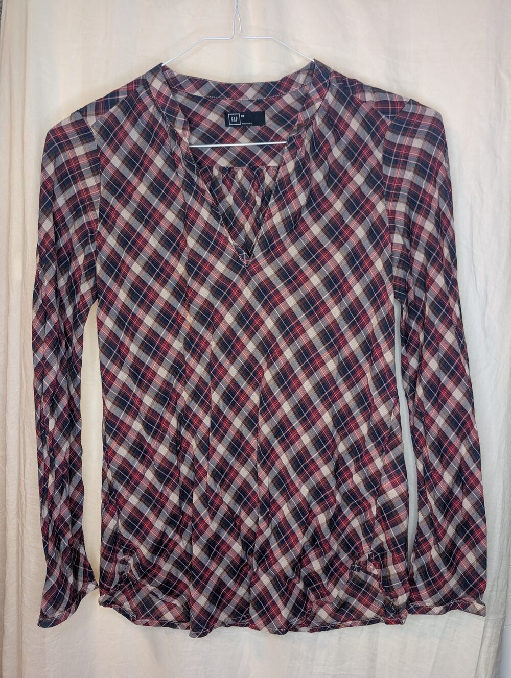 Classic plaid blouse